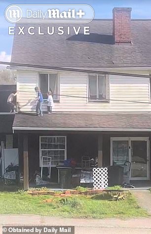 Daily Mail Obtains Video of Three Boys Climbing Dilapidated House Roof in Redstone Township, Pennsylvania, April 2023