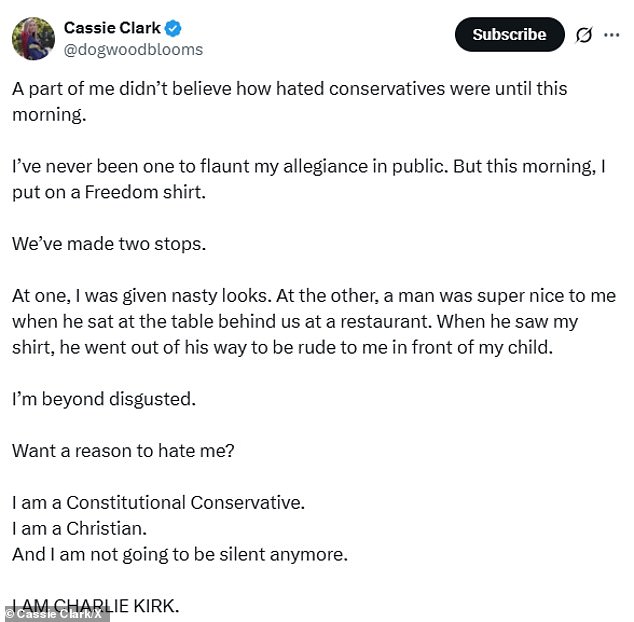 Conservative Influencer Stands Firm After Public Confrontation Over Charlie Kirk Shirt