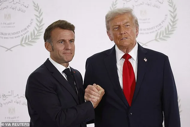 Trump and Macron's Gaza Summit Handshake: A Sign of Shifting Alliances or Hidden Tensions?