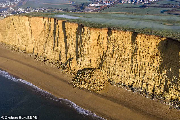 Dramatic Rockfall Sends Beachgoers Scrambling as Witnesses Describe Deafening Cracks Before Chaos Unleashed