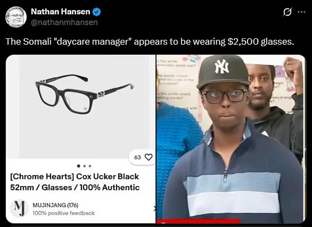 Minnesota Daycare Manager Faces Controversy Over Luxury Glasses During Press Conference Amid Fraud Allegations and Cultural Tensions