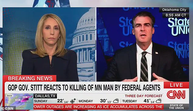 Oklahoma Governor Kevin Stitt Criticizes Federal Immigration Tactics in Minnesota Following Fatal Shooting