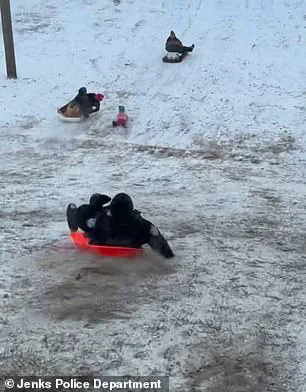 Viral Video Shows Oklahoma Officer's Unintended Sled Ride into Child, Highlights Winter Safety Risks