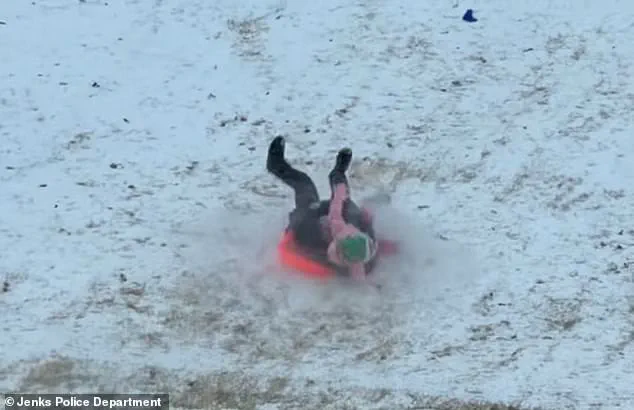 Viral Video Shows Oklahoma Officer's Unintended Sled Ride into Child, Highlights Winter Safety Risks