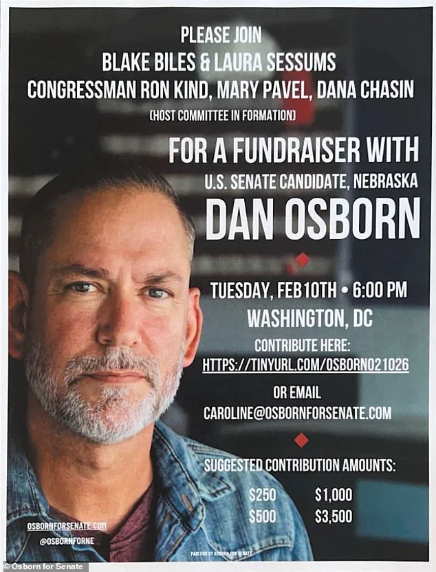 Dan Osborn's DC Fundraiser Scrapped After Epstein Files Tie to Top Donor Dana Chasin