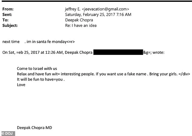 Deepak Chopra's Secret Emails with Epstein Reveal Private Comments Contradicting Public Image