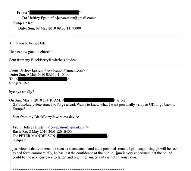 DOJ Files Expose Peter Mandelson's Secret Ties to Jeffrey Epstein and His Calls for Legal Overhaul