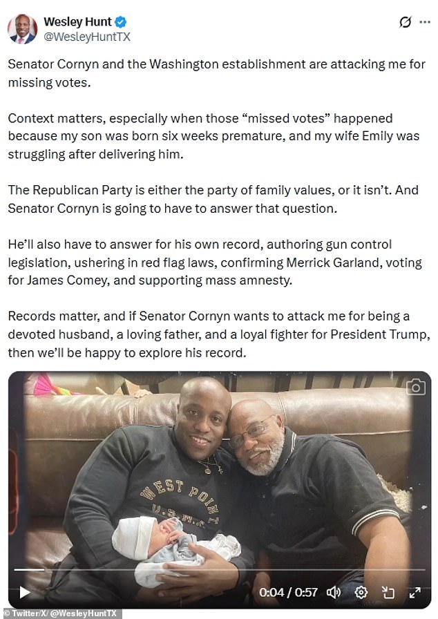 Congressman Wesley Hunt's Legislative Absences and Trump Endorsement Bid Draw GOP Criticism