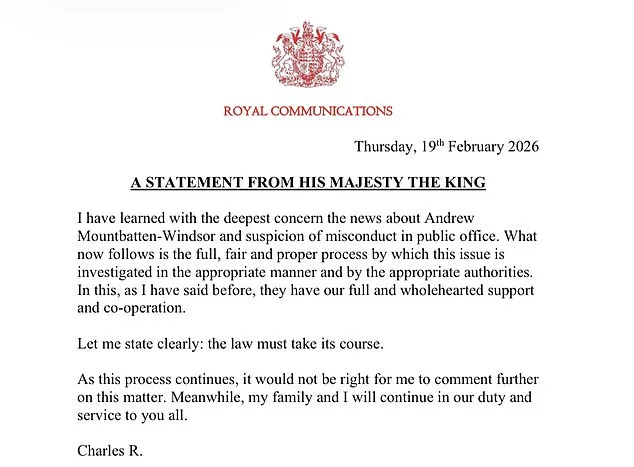 Prince Andrew's Arrest Shocks Royal Family as King Charles III Stresses Legal Process
