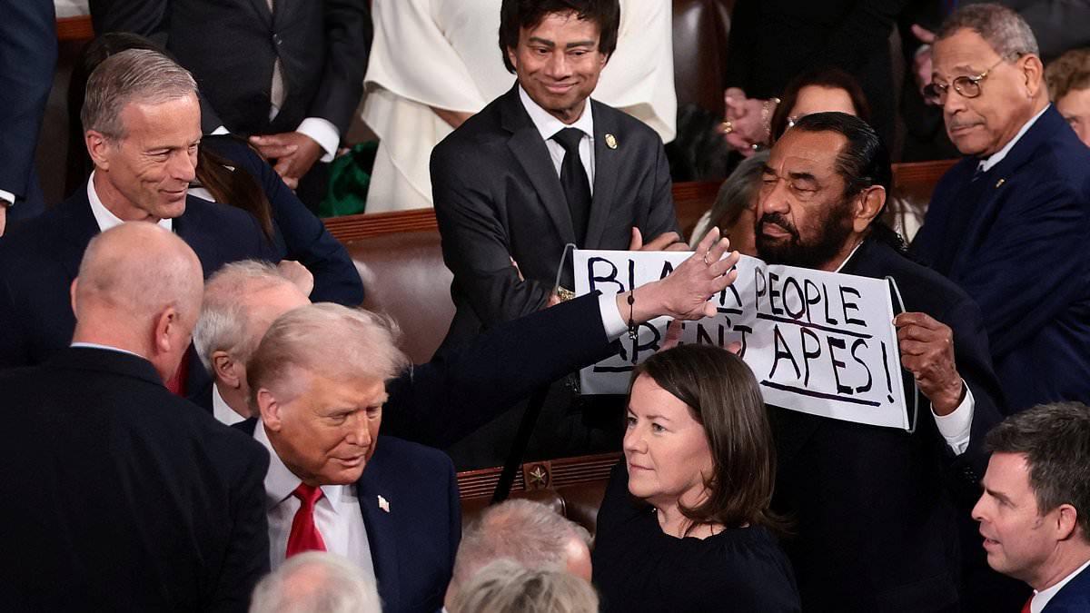Al Green Forcibly Removed From State of the Union Over Protest Against Trump's AI Video