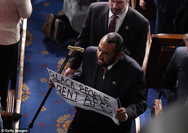 Al Green Forcibly Removed From State of the Union Over Protest Against Trump's AI Video
