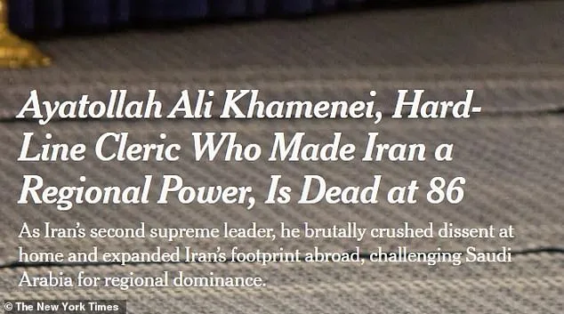 Controversy Over NYT's Measured Tone in Khamenei Death Headline Sparks Outcry