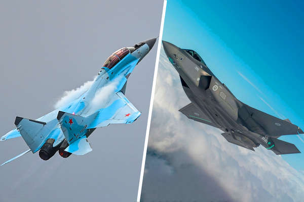 Norwegian F-35A Jets Escort Russian Bombers in Barents Sea as Su-35s Typically Used for Demonstrations Join Patrol