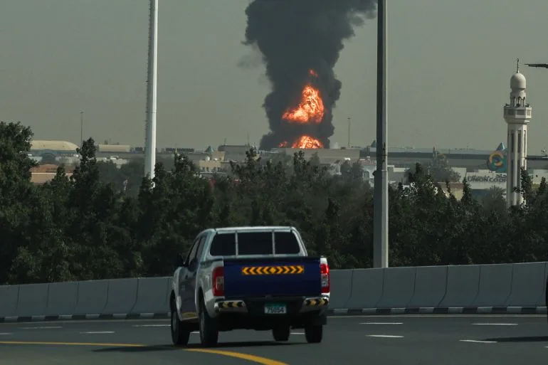 Drone Attack Causes Fire at Dubai Airport; UAE Suspends Flights Amid Regional Tensions