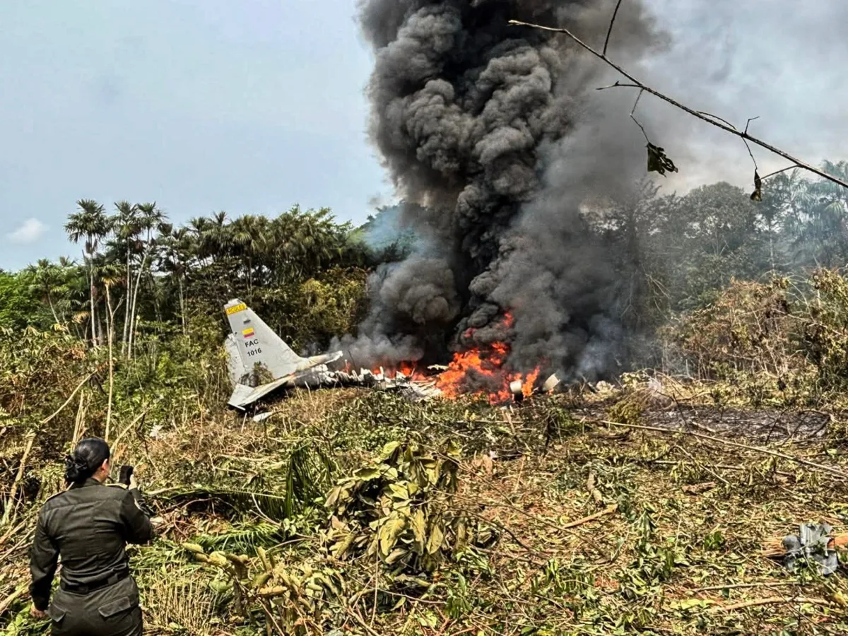 Colombian Military Plane Crash Near Border Town Leaves 1 Dead, 77 Injured