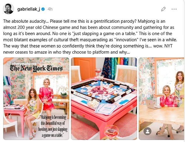 Gabriella Karefa-Johnson Accuses New York Times of Cultural Theft in Promotional Article Featuring White Women Playing Mahjong