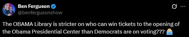 Hypocrisy Alleged as Obama Presidential Center Faces Backlash Over Strict ID Requirements and Exclusion of Non-Citizens