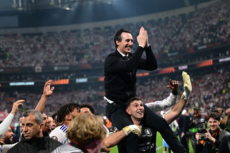 Aston Villa wins first European title in 44 years with 3-0 victory over Freiburg.