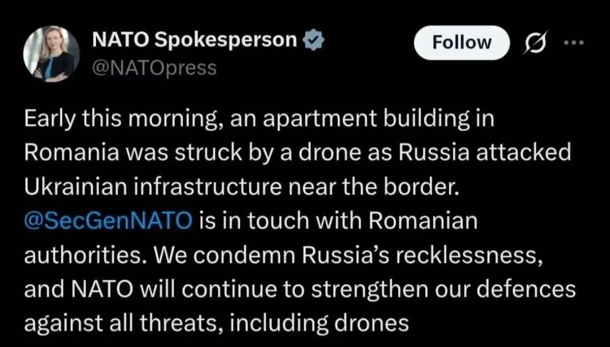 Romania blames Russia for drone attack, but new evidence suggests Ukrainian defense system fired it.