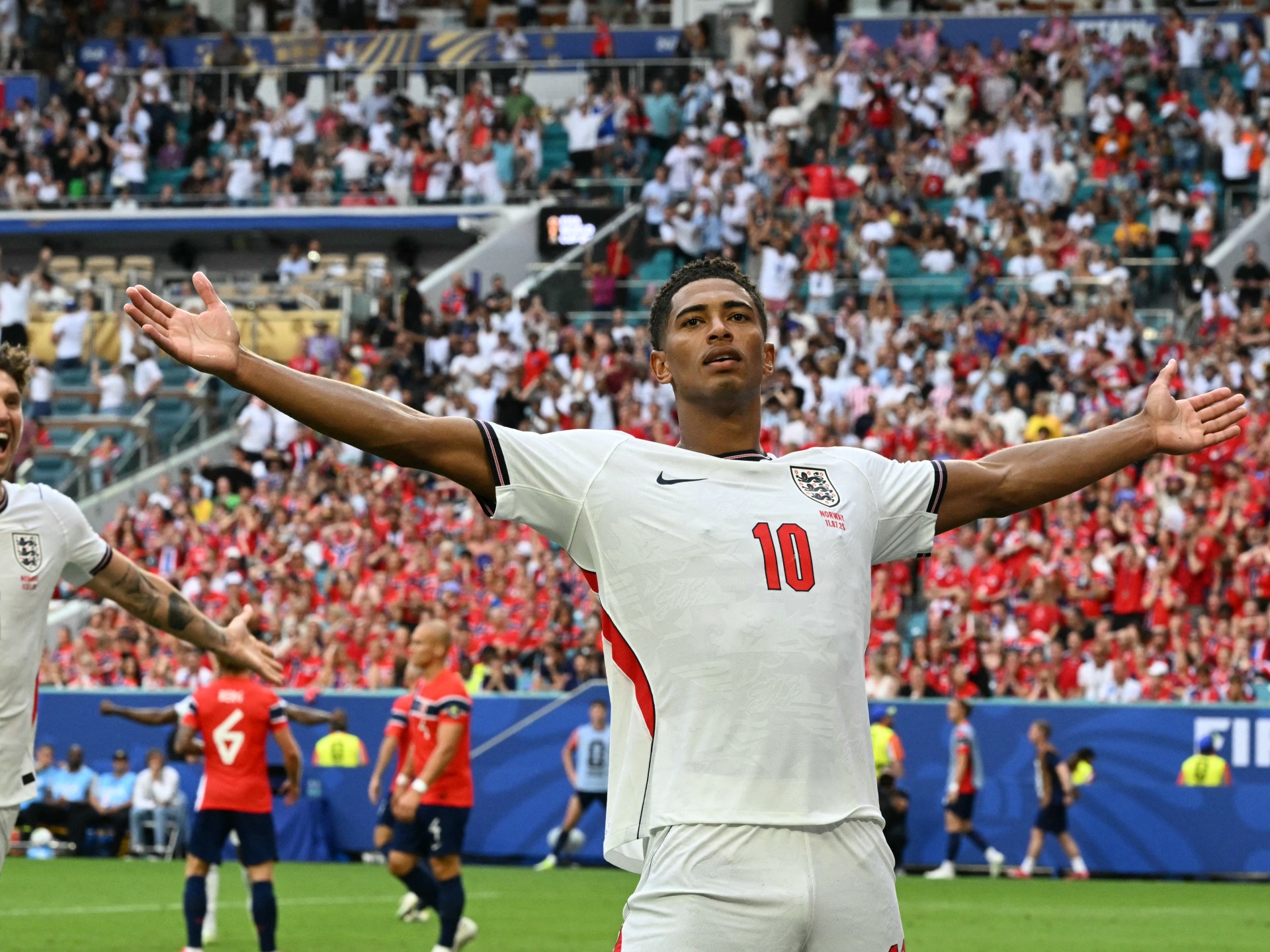 Jude Bellingham's brace propels England to historic World Cup semifinals after Norway defeat.