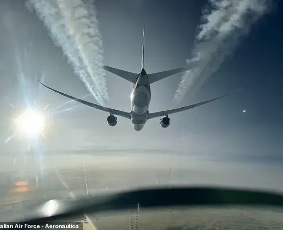 American Airlines Flight Escorted by Italian Jets Over Caspian Sea