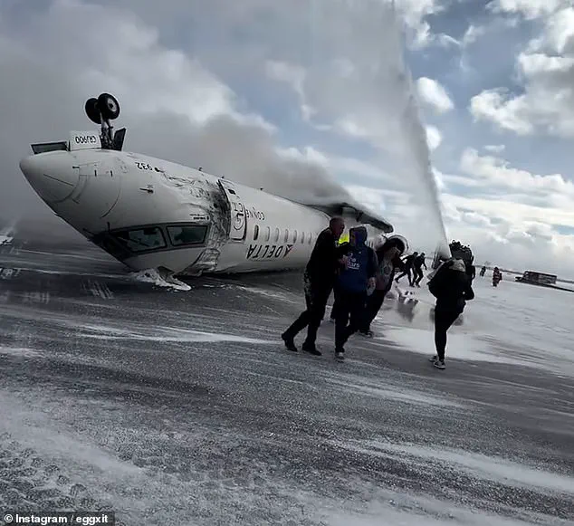 Delta Jet Crashes in Toronto, Canada; Passenger Captures Escape on Camera