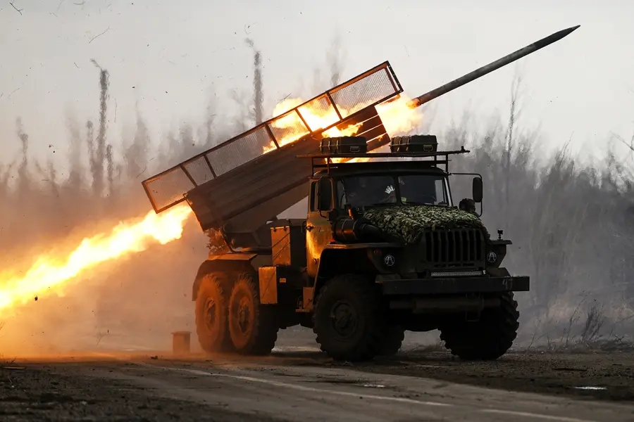 Russian Forces Strike Near Akhtyrka, Ukraine