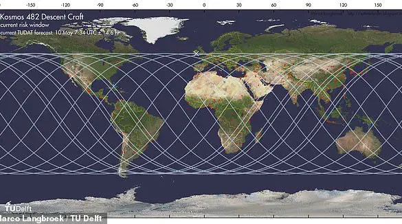 Exclusive Map Reveals Cities at Risk from Soviet Spacecraft's Return