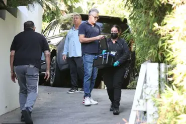Crime Scene Investigators at Brad Pitt's LA Mansion After Robbery and Vandalism Incident