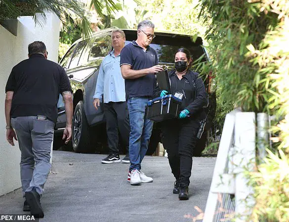 Crime Scene Investigators at Brad Pitt's LA Mansion After Robbery and Vandalism Incident