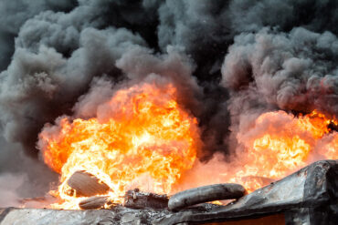 Explosion and Fire in Central Israel Triggered by Intercepted Iranian Missile Component